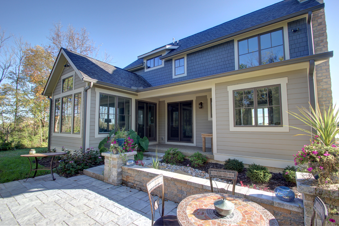 craftsman custom home outdoor living patio