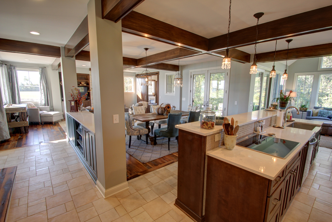 craftsman custom home kitchen