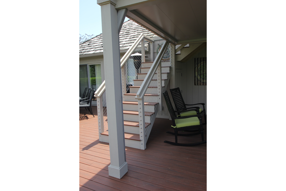 deck steps cable rail