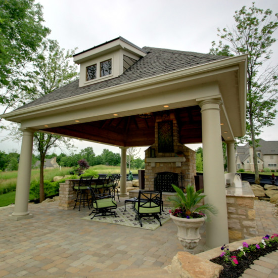 outdoor kitchen living dining