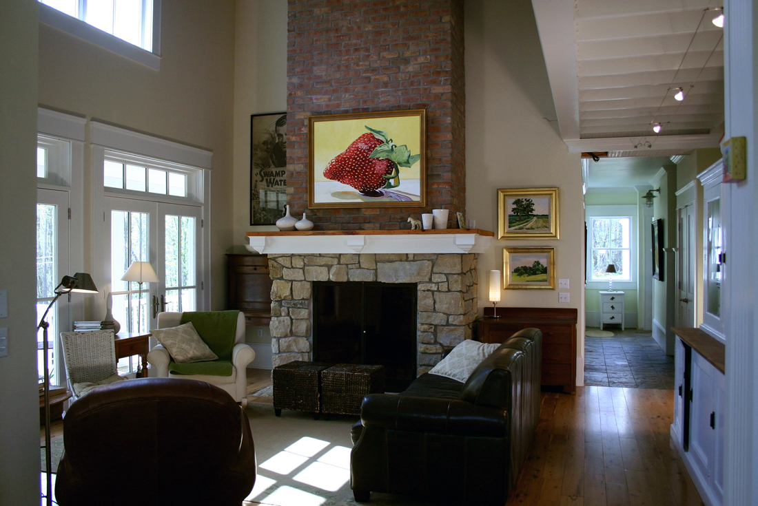 white board and batten farmhouse