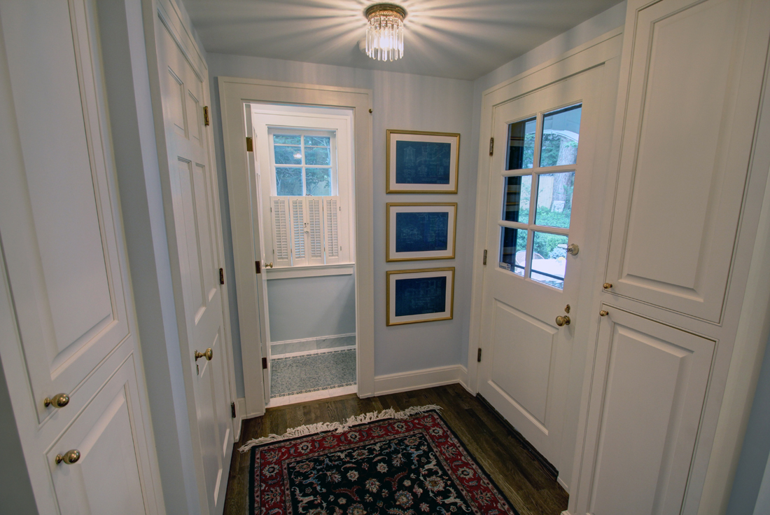 colonial revival back hall remodel