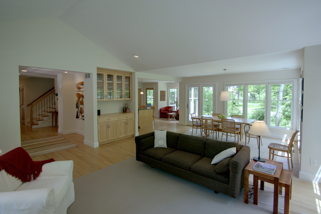 cape cod custom home family room