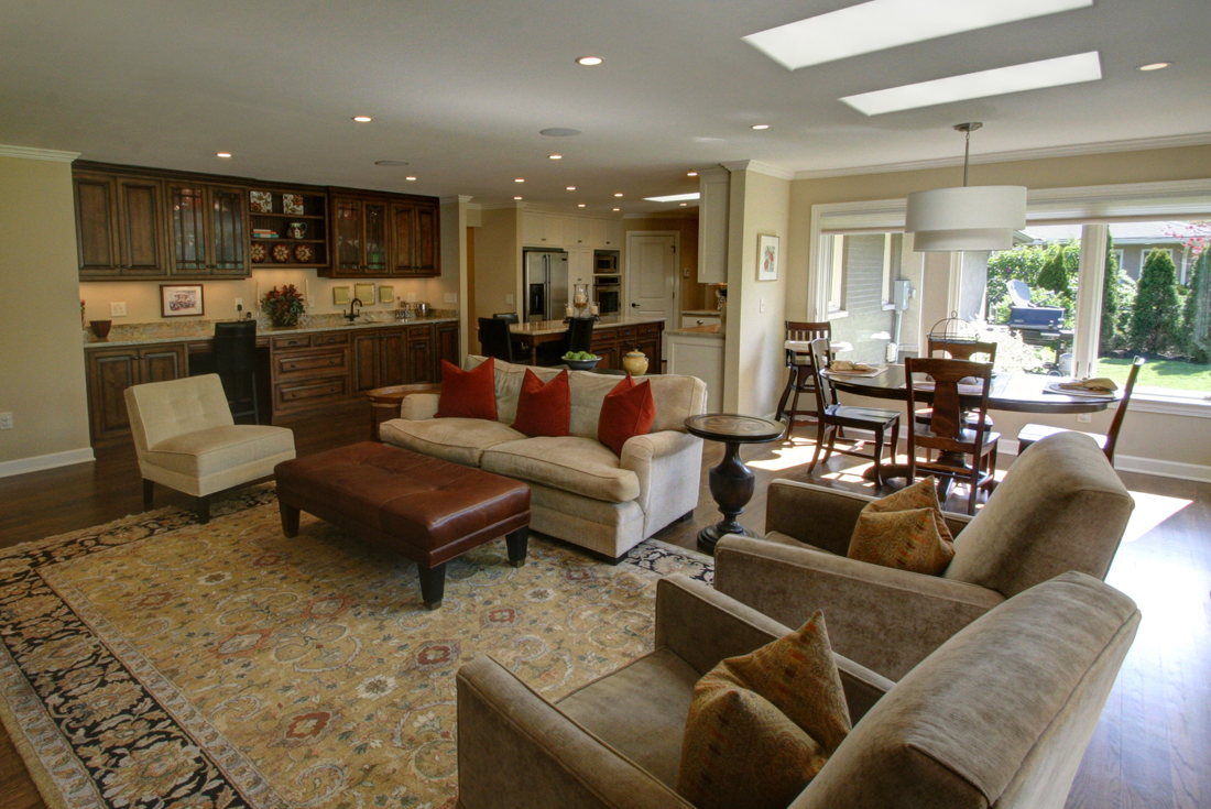 craftsman ranch living room remodel