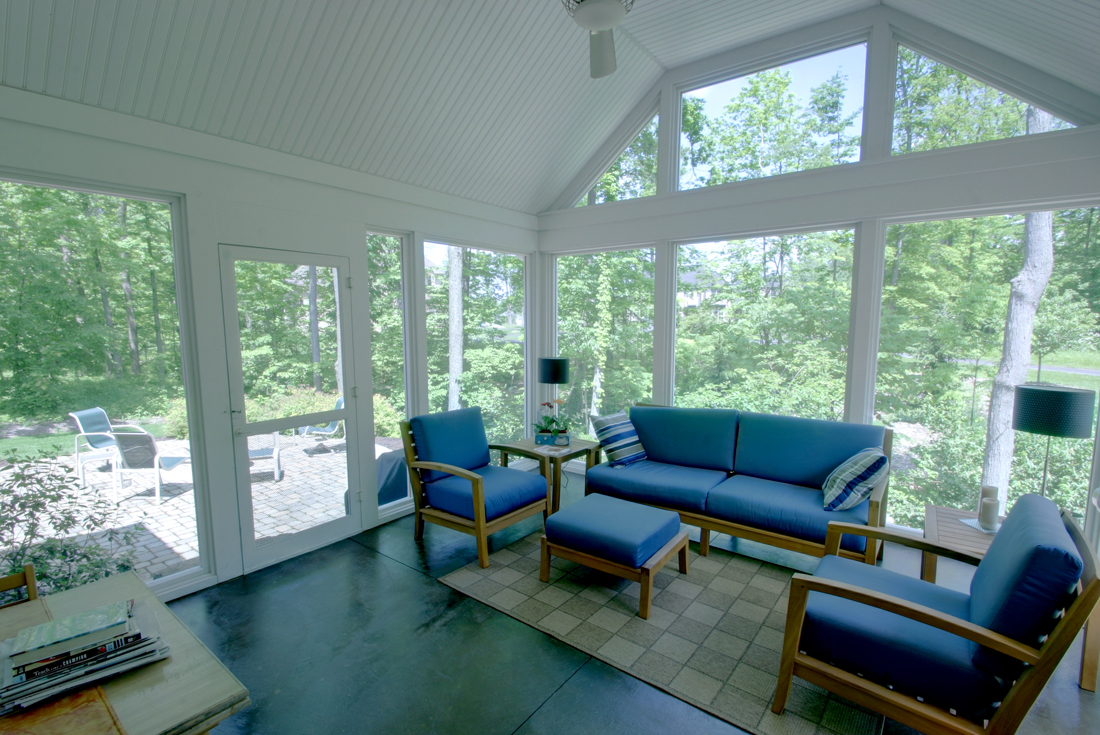 cape cod custom home screened porch