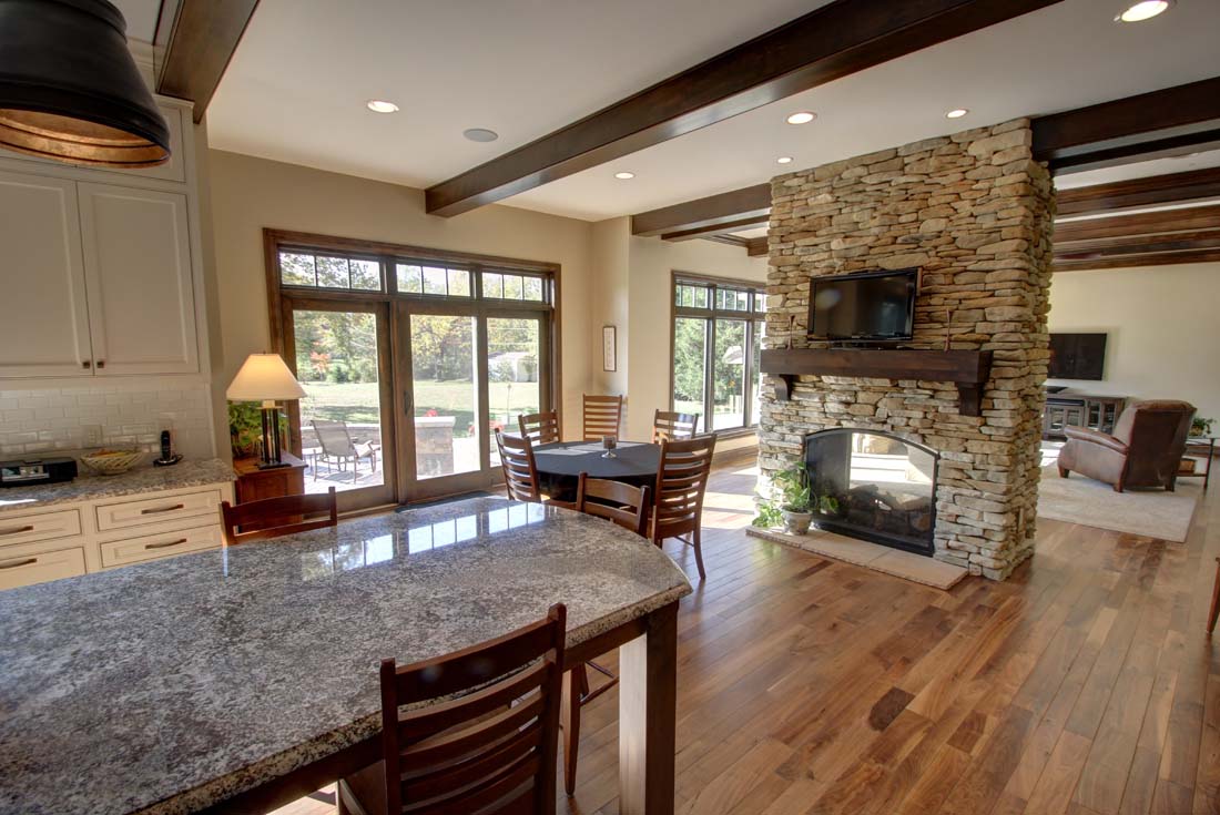 traditional custom home casual dining