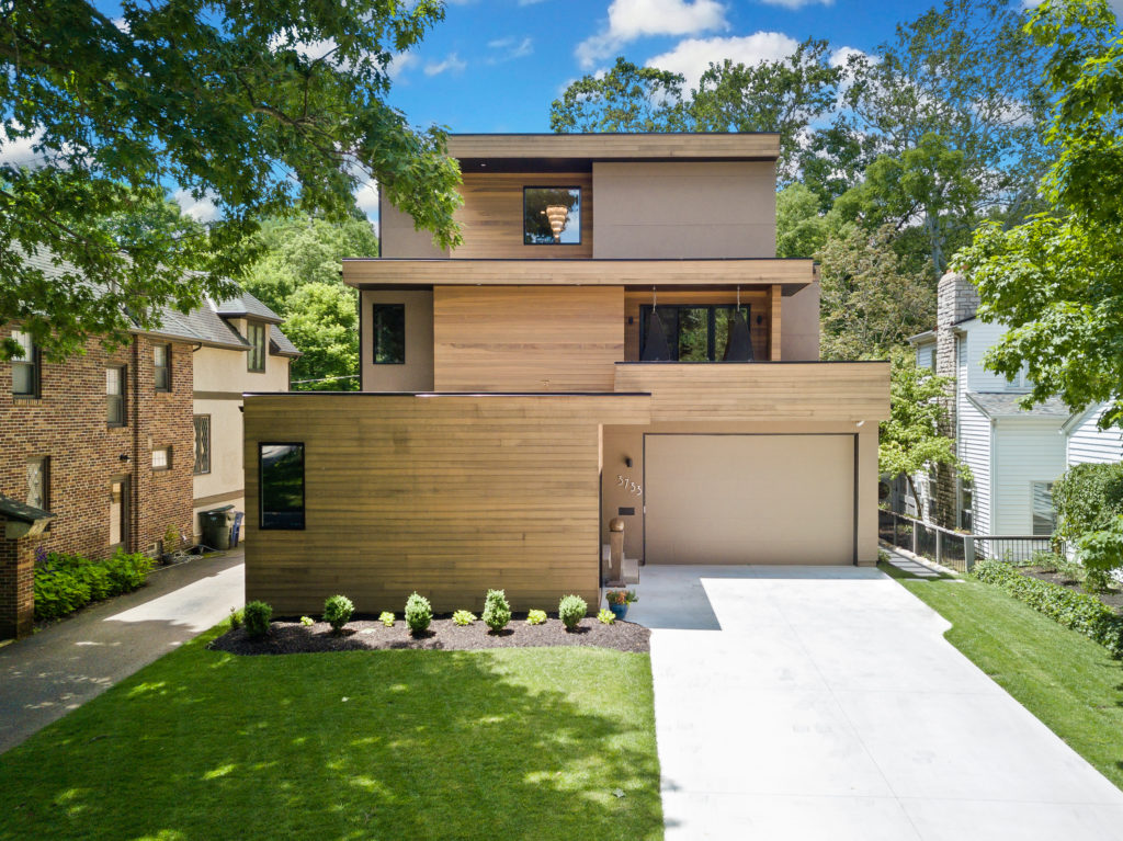 contemporary infill home