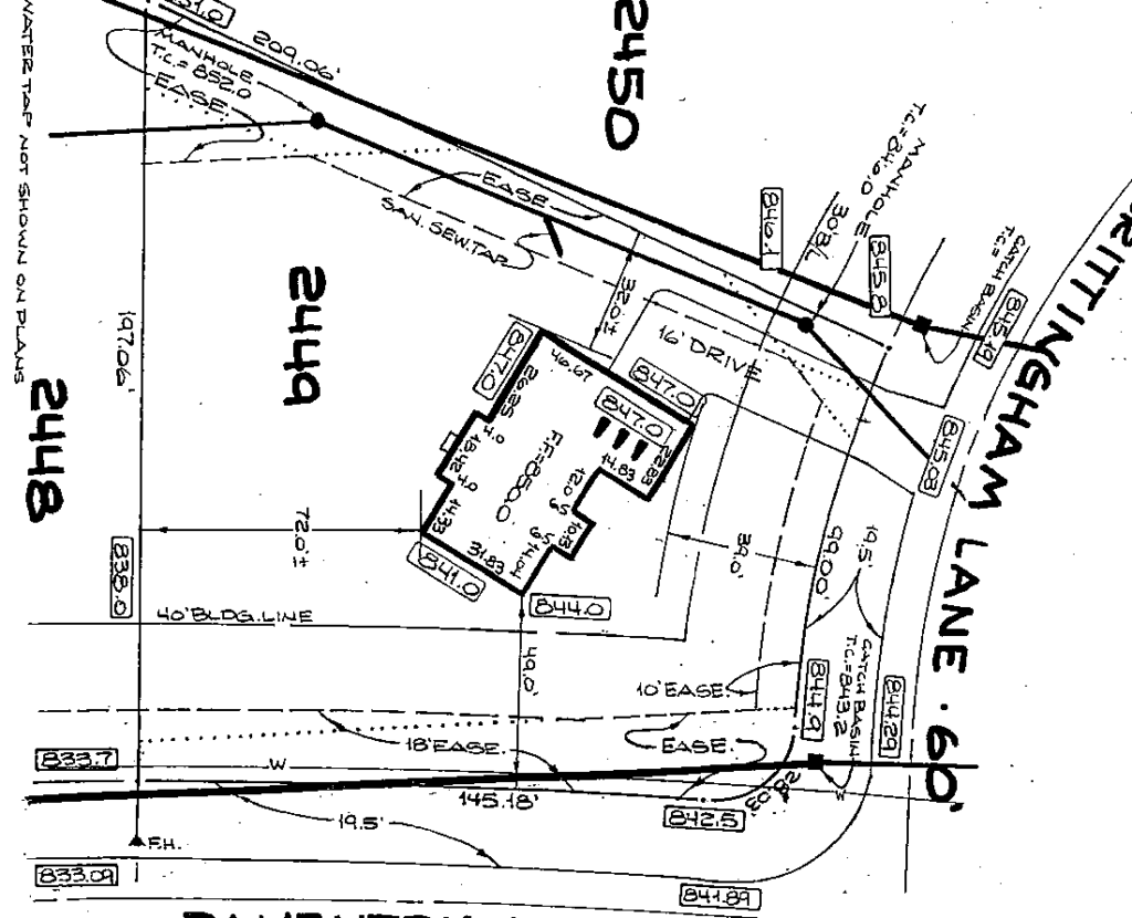 sideyards setbacks easements