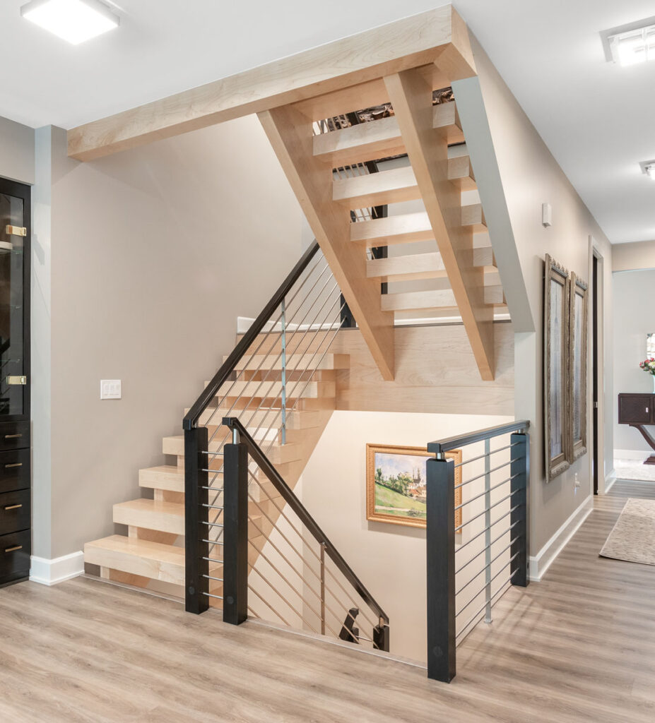 modern open stair