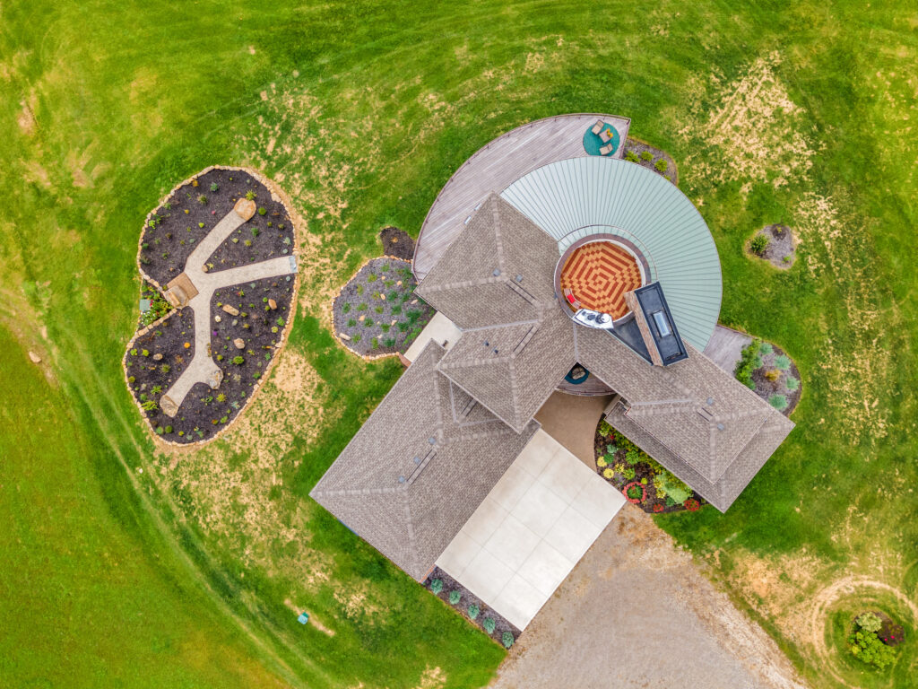 aerial view of the round house