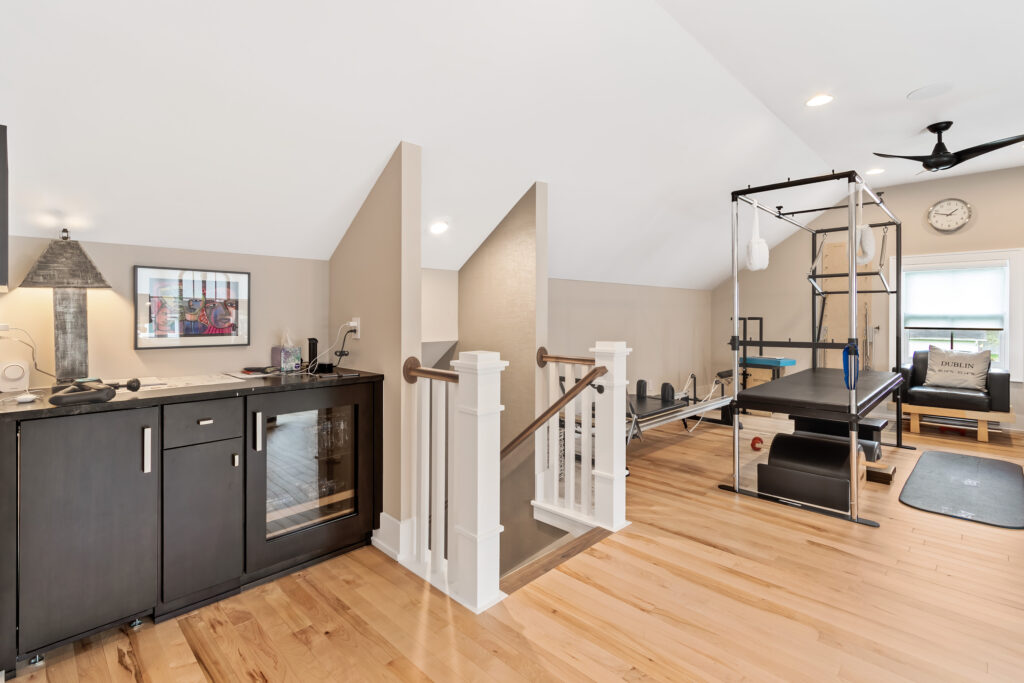 kitchenette in luxury home gym